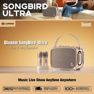 Divoom SongBird Ultra 100W Portable Bluetooth Speaker + Dual Mic Karaoke System Multi-Mode (Bluetooth/TF/AUX/XLR) Long Battery & Stylish Design