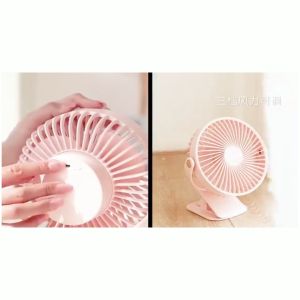 Clip Fan 360° Rotation Table Fan Adjustable With 3-Speed Modes Portable Fan USB Rechargeable Kipas Klip Mini