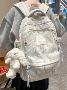 OUDENGPAI | 2025 New Style Simple Elegant School Bag For Elementary School Girls Cute College Sweet Style Shoulder Bag High Waterproof