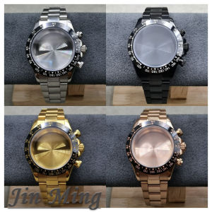 High Quality 40mm Suitable For VK63 VK63A Movement Sapphire Crystal Watch Accessories 904L Stainless Steel Waterproof WatchStrap