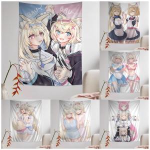 VIKAMA Cute Cat Ear Girl Wall Hanging Anime Series Dormitory Bedroom Anime Background Living Room Bedroom Must-Have Item