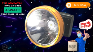 Senter Kepala (LED SUPER HEADLIGHT) 45watt LY-245 WaterProof 45W 45 Watt Kawachi Isi Ulang Rechargeable 7500 mAh Tahan 12 Jam LED Super Terang Head Light Lamp Flash Light Outdoor Tools COD Bayar Di Tempat Graha Mart