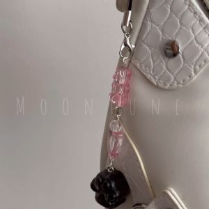 ♡ 𝕄𝕥 🖤🩷Black & Pink Y2K Resin Cat Paw Accessories Keychain🖤🩷 黑粉色迷你猫抓甜系盐系甜酷串珠挂件 卡册挂件