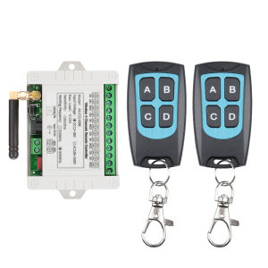 DC 12v 24V 36V 10A 433MHz 4 Channel Wireless Relay RF Remote Control Switch Receiver For Electric Doors Automotive Modification