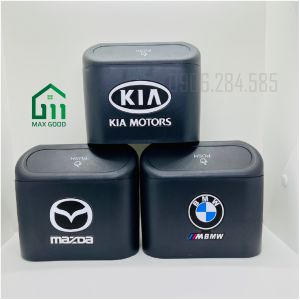 Thùng rác mini có nắp đậy cao cấp đầy đủ logo các hãng dùng tiện lợi trên xe ô tô