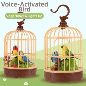 JUNENGLIANG | Automatic Sound and Motion Sensor Bird with Cage Toy