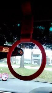 Car Interior Pull Ring Subway Train Bus Handle Strap Charm Drift JDM TSURIKAWA Round Rear Bumper Warning Loop