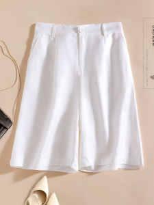 SHEBU | Linen High Waist Straight Leg Women Culottes