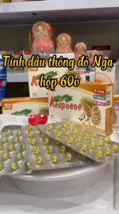 Tinh Dầu Thông Đỏ Real Caps Cedar Oil 60 Viên Của Nga giúp tăng sức đề kháng nâng cao sức khỏe cải thiện trí nhớ và ngăn ngừa lão hóa shopmyphamnga_mockba