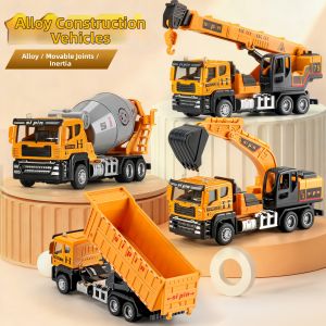 Alloy Construction Vehicle Toys Excavator Crane Mixer Dumper