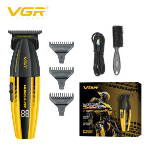 VGR | VGR V-285T Professional High-End Hair Clipper Metal Mecha Wind Mens Electric Push Hair Salon Home Oil Head Carving Electric Pus