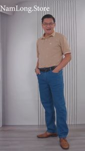 Quần Jean Dài Nam COMBO 2 QUẦN Ống Suông Vải Cotton Dày Đẹp  Túi Ngang