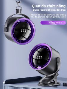 Quạt Làm Mát Để Bàn Có Thể Sạc Lại Màn Hình Kỹ Thuật Số Thông Minh Quạt Kẹp Mini Có Thể Điều Chỉnh Treo Tường Cho Ký Túc Xá Và Văn Phòng