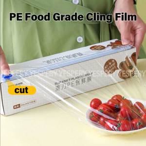 Yespery 100 m/cuộn nhà bếp rõ ràng dùng một lần PE giữ tươi phim giữ lạnh thực phẩm lạnh trái cây và rau quả thực phẩm màng bọc thực phẩm với có thể tháo rời Slide-Cutter