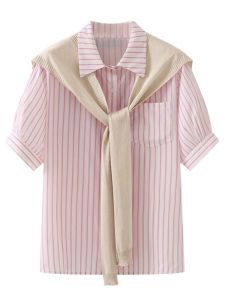 Knitting Small Shawl Womens Spring & Fall Summer Air-Conditioned Room Cervical Support Waistcoat Thin outside Matching Skirt Shirt Net Red Classy