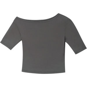 SOLWEIGE | SOLWEIGE Modal Acetate Cool Short Shoulder Bared Slim Fit Sleeve T-Shirt Women Commute Style Pure Color Summer Fashion Casual