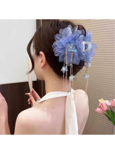 คลิปผมรูปผีเสื้อดอกไม้สีน้ำเงิน คลิปผมสไตล์ใหม่ 2025 สำหรับผู้หญิง คลิปผมแบบใหม่ คลิปผมแบบใหม่ 2025 คลิปผมแบบใหม่ 2025