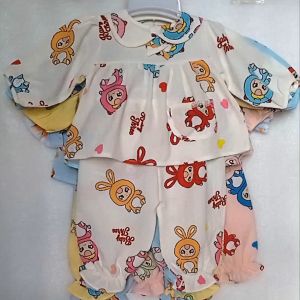 Đồ bộ dài tay bé gái C2H35 bộ Xốp Gạo quần áo trẻ em sơ sinh quần áo trẻ em dưới 3 tuổi đồ mặc nhà giá rẻ thoáng mát