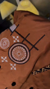 Baju Koko Bordil  pria lengan panjang kurta klasik kombinasi batik pria terbaru bagus berkualitas