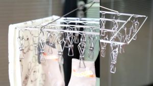 ราวหนีบผ้าสแตนเลส 304 ที่หนีบผ้าสแตนเลส ราวตากผ้า และถุงเท้า แข็งแรง น้ำหนักเบา 20 หนีบ ทนทาน