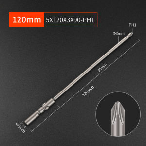 Industrial Grade 5mm Cross Electric Screwdriver Bit Strong Magnetism Extended Automation Screwdriver Head Durable S2 Steel