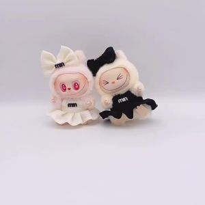 For 17cm Labubu Doll Clothes Princess Dress Bow Tie Two-Piece Set Doll Accessories Doll Ropa Clothing V1 V2 Dress