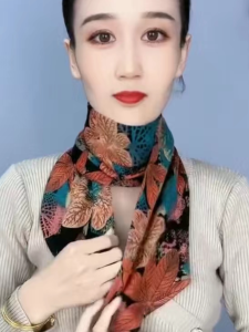 Khăn Choàng Cổ Dài Bằng Vải Cotton Mềm Mại Ấm Áp Thời Trang Thu Đông Mới Phong Cách Hàn Quốc Khăn Quàng Cổ Họa Tiết Hình Học