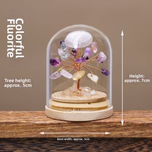 Handcrafted Crystal Wealth Tree Decoration Elegant Home Office Desktop Ornament Creative Natural Gift Modern Simplicity Style