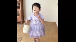 Baju Anak Perempuan Kuromi Melody 2-8 Tahun: Gaun Baru Perempuan & Gaun Putri Korea Musim Panas