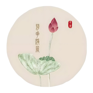 Bathroom Decorative Painting Self Adhesive Gourd Picture Lotus Fish Pureness Impurity Removal Cartoon Style No Frame Spray Paint