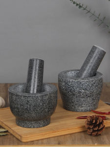 Traditional Stone Mortar Garlic Crusher Manual Home Kitchen Tool for Grinding Garlic Paste And Medicine Pestle And Mortar