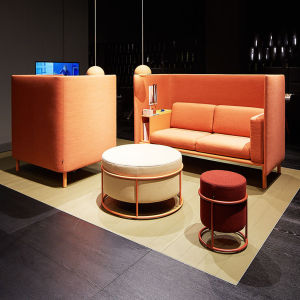 Surrounded High Back Private Card Holder Sofa Band Small Table Board Business Casual Reception and Negotiation Office Couch