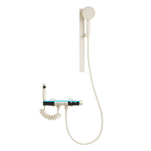 INSIHAY | Smart Thermostatic High-Pressure Creamy White Shower Set