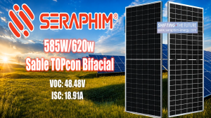 Seraphim Sable Series 585W / 620W TOPCon Bifacial Solar Panel – Next-Generation N-Type Technology for Maximum Performance