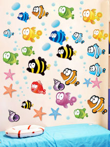 Waterproof Bathroom Tile Patch Sticker Decorative Wall Decal for Tile Repair And Decoration PVC Material Cartoon Mediterranean Style