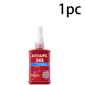 LOOLIFL | LOOLIFL 243 Medium Strength Threadlocker Anaerobic Screw Locking Agent Removable Anti‑Vibration Anti‑Loosening Sealant for Bolts