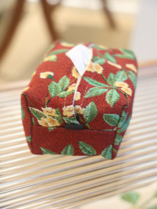 กล่องใส่ผ้าเช็ดหน้าแบบพกพาสำหรับใช้ในบ้าน ร้านอาหาร สalon รถ ผ้าฝ้ายลินิน พิมพ์ลายวินเทจ กล่องใส่ของแบบฝังในสำหรับใช้ในชีวิตประจำวัน