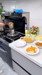 Homeflex 1200ml Deep Frying Pot Kitchen Fryer with Strainer 304 Stainless Steel Tempura Fryer Pan Fry Pot Chicken Fried Chicken Cooking Tools