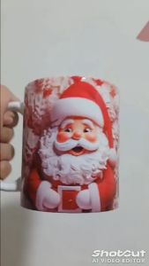 Christmas Mug 3D Inflated Illusion Effect/3D Design Mug Not "EMBOSSED"With Box /HighQualityPrint/Reusable/SmallGift-souvenir