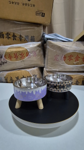 PT91 Pet Stainless Steel Bowl Cat bowl Dog bowl Cat feeding bowl Anti Slip Feeder Bowl