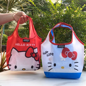 Cute Cat Cartoon Portable Folding Eco-Bag Multi-Functional Beverage Milk Tea Cup Cover Rice Box Bag Bento Bag Home Storage