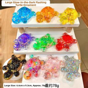 Turtle Shaped Flowing Sand Keychain