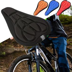 3D Bicycle Saddle Seat Cover Padded Wide Gel Soft Pad Mountain Bike Cushion Comfortable Foam Bike Seat Cushion for Cycling