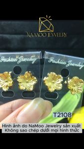 Bông Tai Hoa Mai Và Nụ Bền Màu T2108 T2109 Không Cần Tháo Ra Khi Tắm Giặt Dành Cho Các Nàng