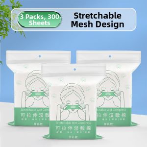 Stretchable Facial Cotton Pads for Masks and Makeup Removal Face Use 100% Tencel Ultra Thin Open Style