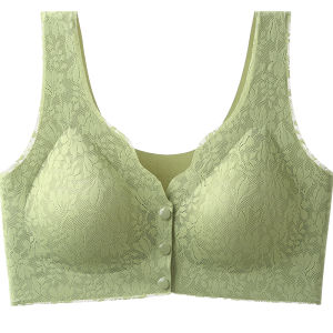MiiOW | Womens Elderly Seamless Front Closure Bralette Push-up Wireless Bra