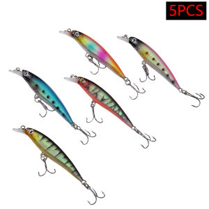 5PCS Jerkbait Minnow Hard Baits Artificial Wobbler For Pike Trolling Bass Carp Fishing Tackle Swimbait Crankbaits Fishing Lures
