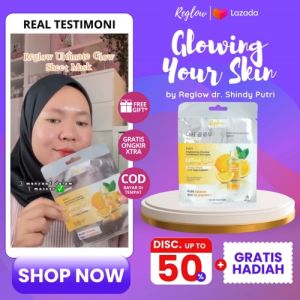 Reglow Masker Sheet Skincare dr Shindy Ori 3in1 Ultimate Glow With Jeju Lemon
