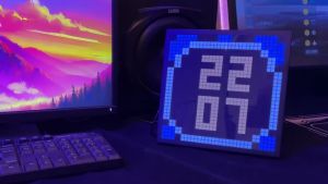 Tampilan LED Matrix Pixel Layar Cerdas Kontrol APP Layar Cerdas Kontrol APP Cahaya Malam yang Dapat Diprogram Bingkai Foto Piksel Digital Bingkai Foto Lampu Meja Dekorasi Ruang Permainan