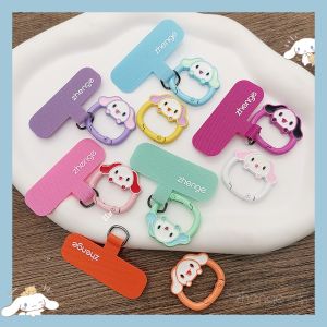 Cute Cartoon Dog Ear Phone Strap round Buckle Simple Mobile Phone Pendant Thumb Ring Hook Connector Rope Mobile Phone Case Hanging Ornament